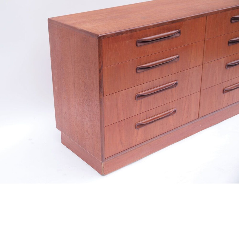 Vintage Scandinavian chest of drawers by Gplan with 8 drawers