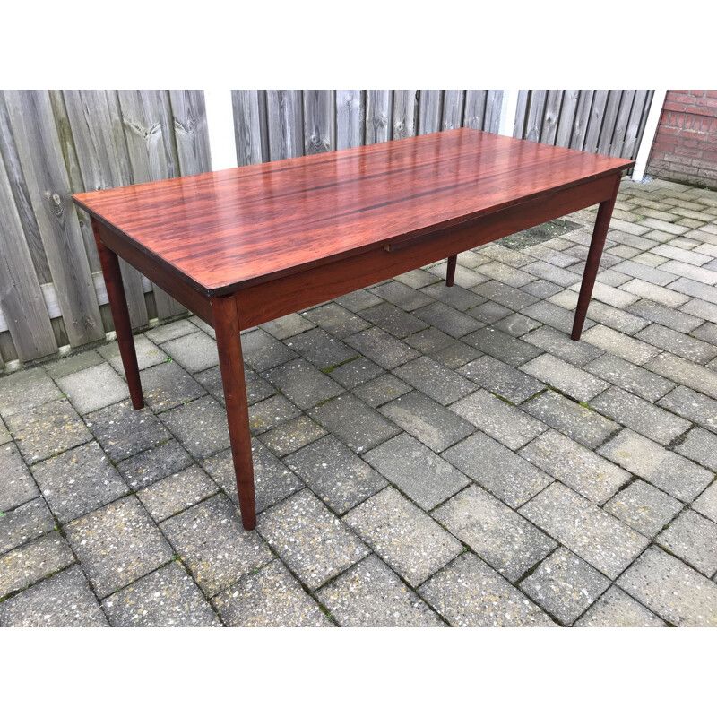 Vintage Model 12 extendable palissander dining table by Niels Otto Møller for J.L. Møllers Møbelfabrik 1960s