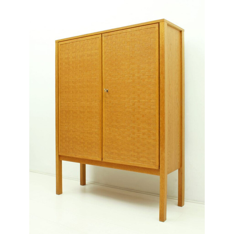 Vintage German Oak Wood Cupboard by BUB Wertmöbel, 1960s