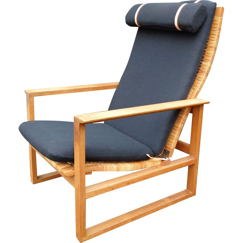 Oak vintage BM 2254 armchair by Børge Mogensen