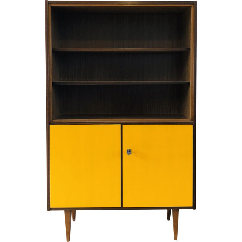 Vintage yellow bookcase, 1970