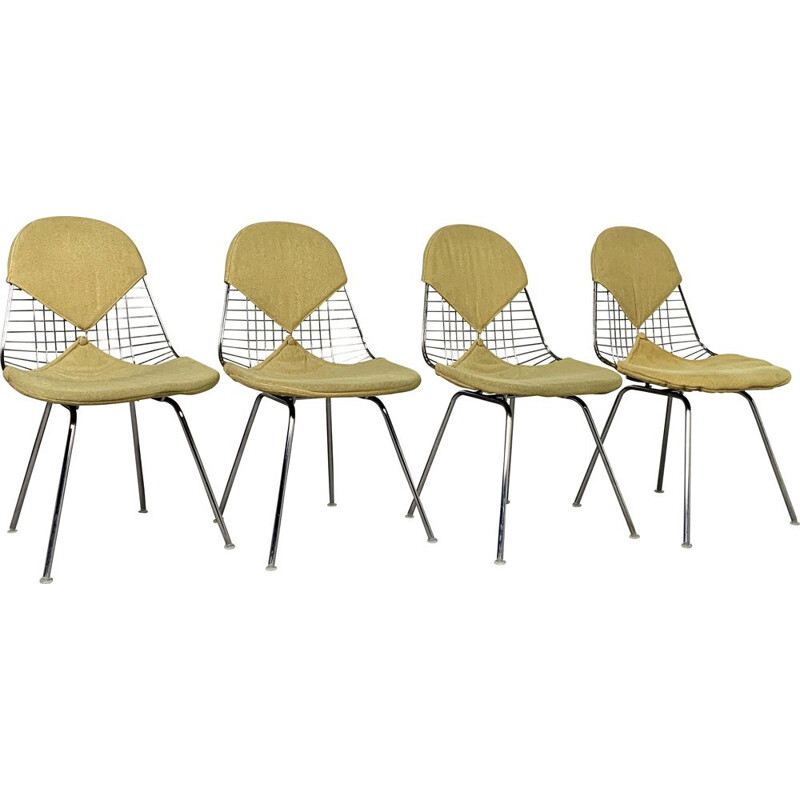 Set of 4 DKR Bikini vintage chairs by Charles and Ray Eames, 1950s