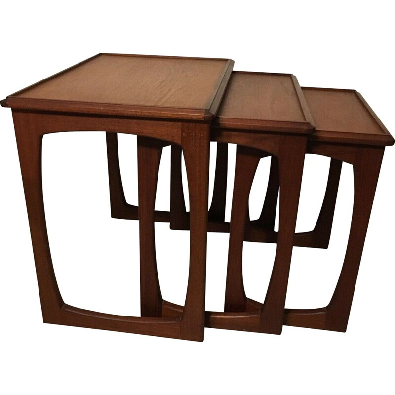 Tables gigognes danoises vintage en teck, 1960