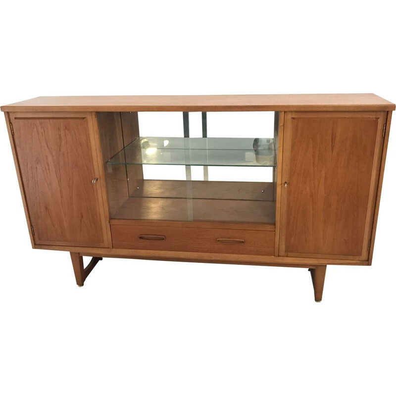 Vintage Teak Display Cabinet 1960