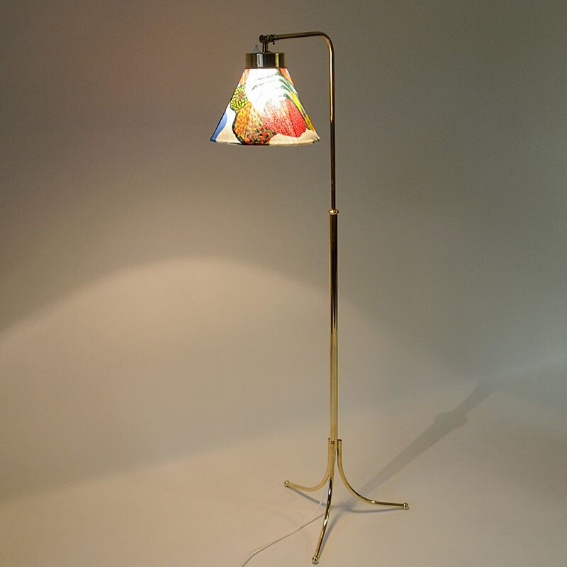 Vintage Brass Floorlamp mod 1842 by Josef Frank for Svenskt Tenn, Sweden 1950s