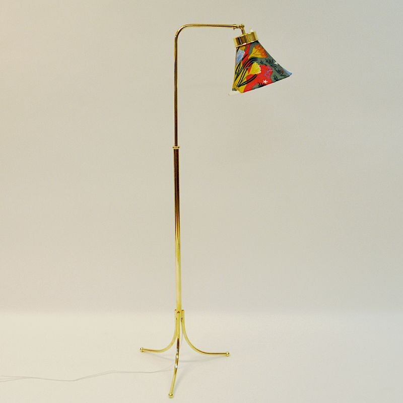 Vintage Brass Floorlamp mod 1842 by Josef Frank for Svenskt Tenn, Sweden 1950s