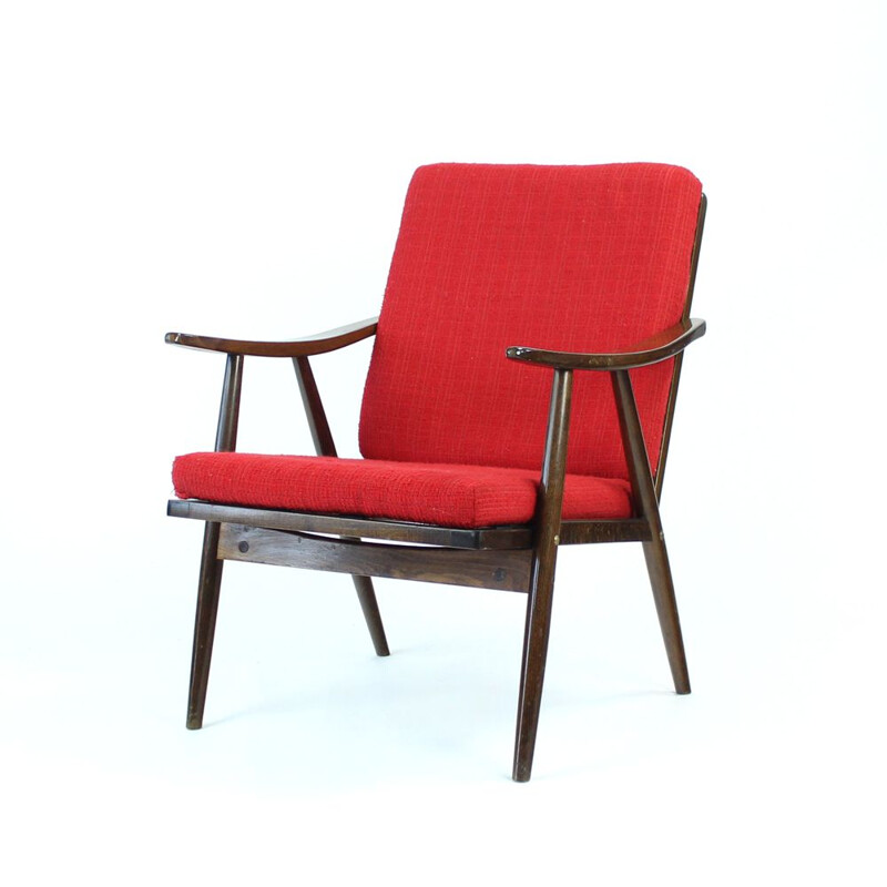 Midcentury Armchair By Ton, Czechoslovakia, Circa 1960