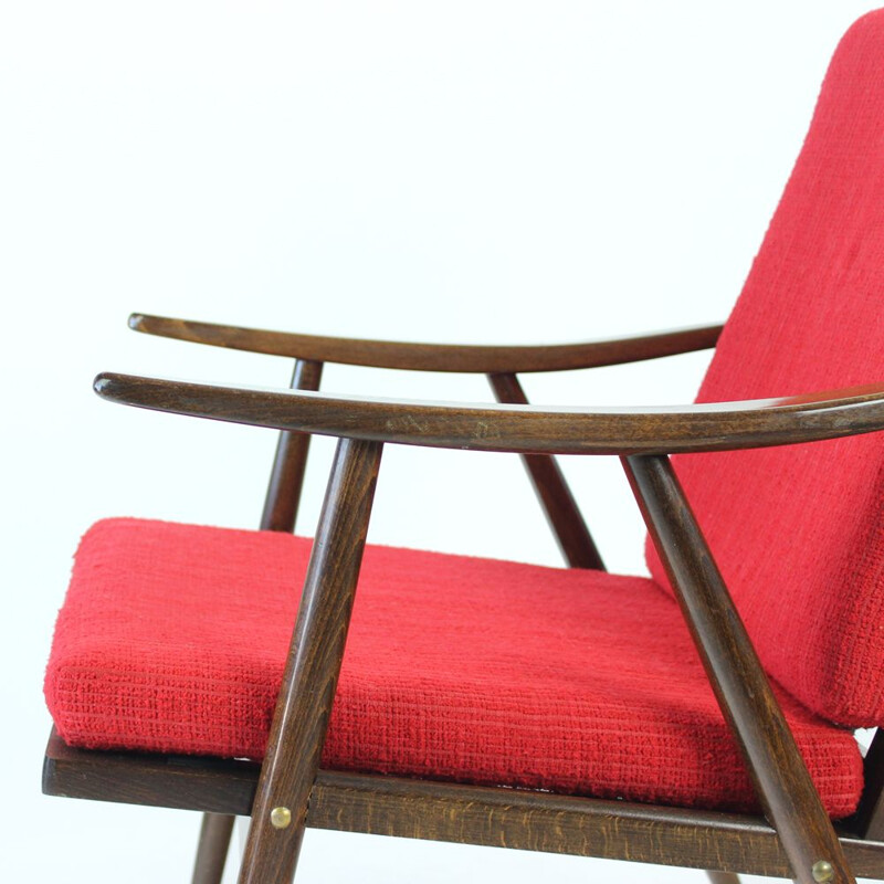 Midcentury Armchair By Ton, Czechoslovakia, Circa 1960