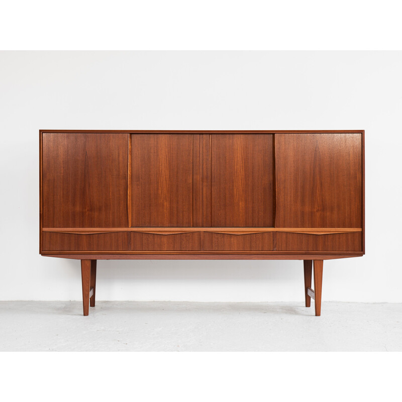 Danish vintage highboard in teak by E.W. Bach for Sejling Skabe 1960s