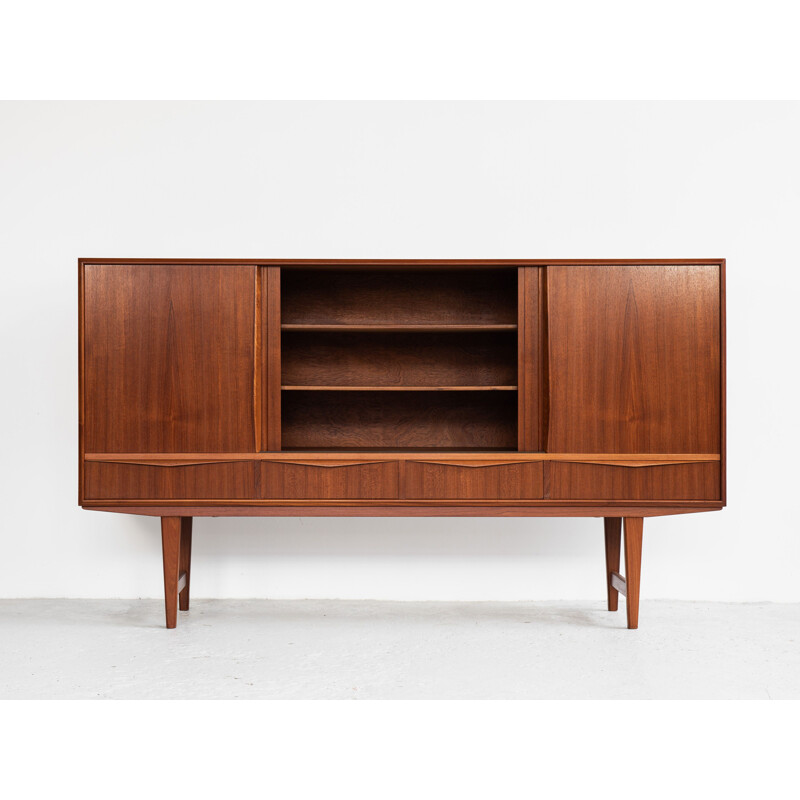 Danish vintage highboard in teak by E.W. Bach for Sejling Skabe 1960s