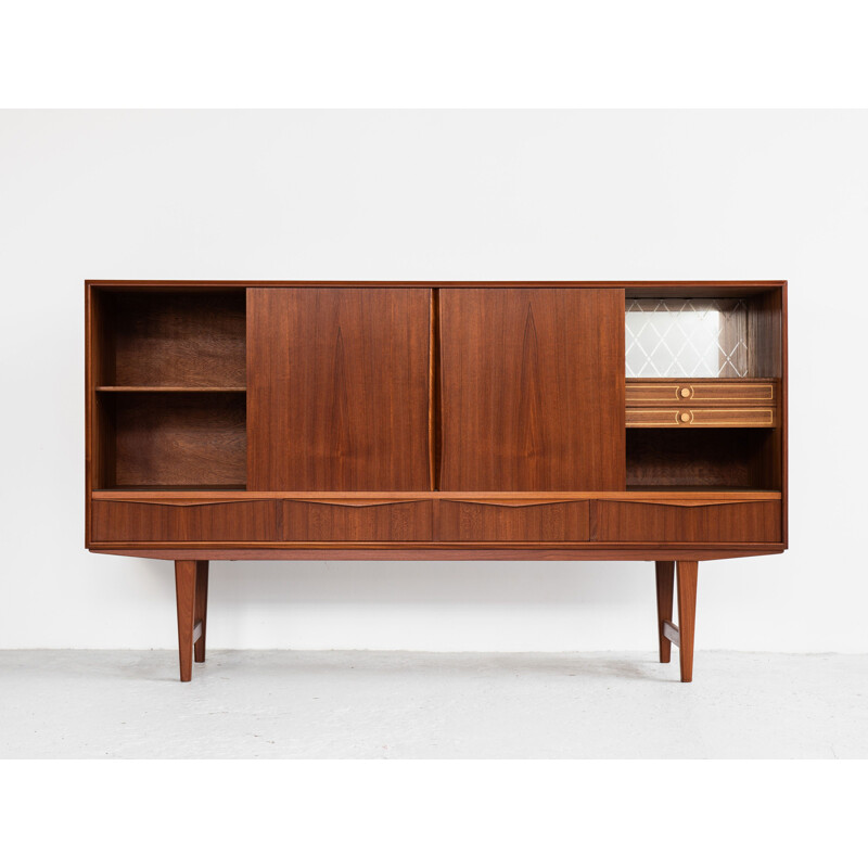Danish vintage highboard in teak by E.W. Bach for Sejling Skabe 1960s