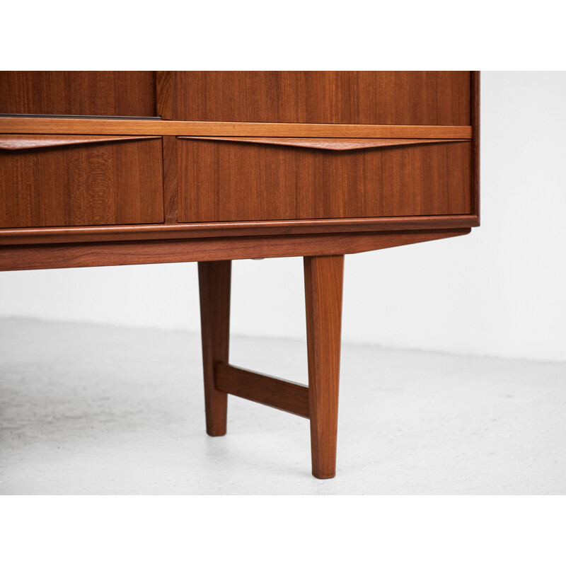Danish vintage highboard in teak by E.W. Bach for Sejling Skabe 1960s