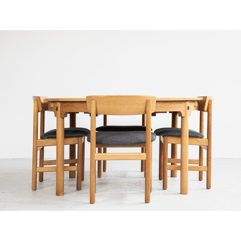 Midcentury dining set in oak designed by Børge Mogensen 1960s