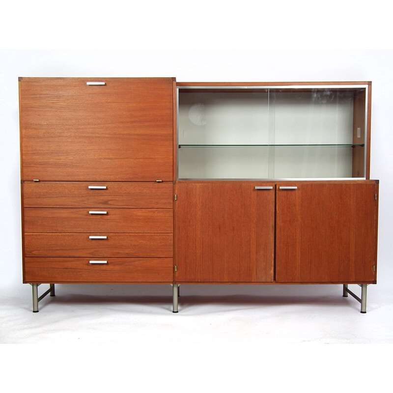 Pastoe teak, metal and glass cabinet, Cees BRAAKMAN - 1950s