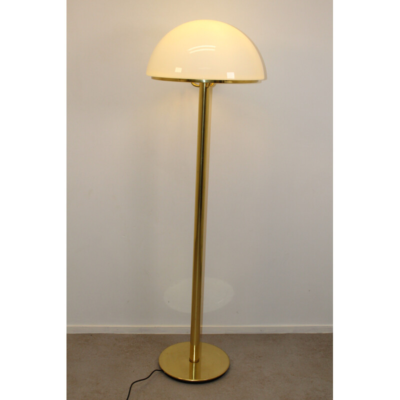 Vintage gold floor lamp Van Glashütte Limburg, 1960s