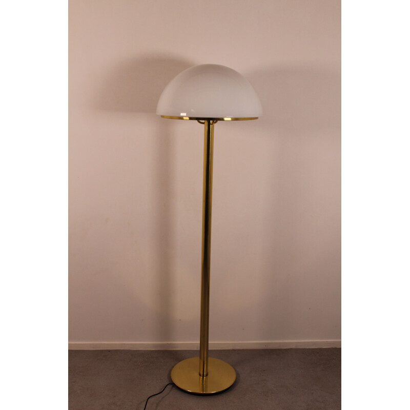 Vintage gold floor lamp Van Glashütte Limburg, 1960s