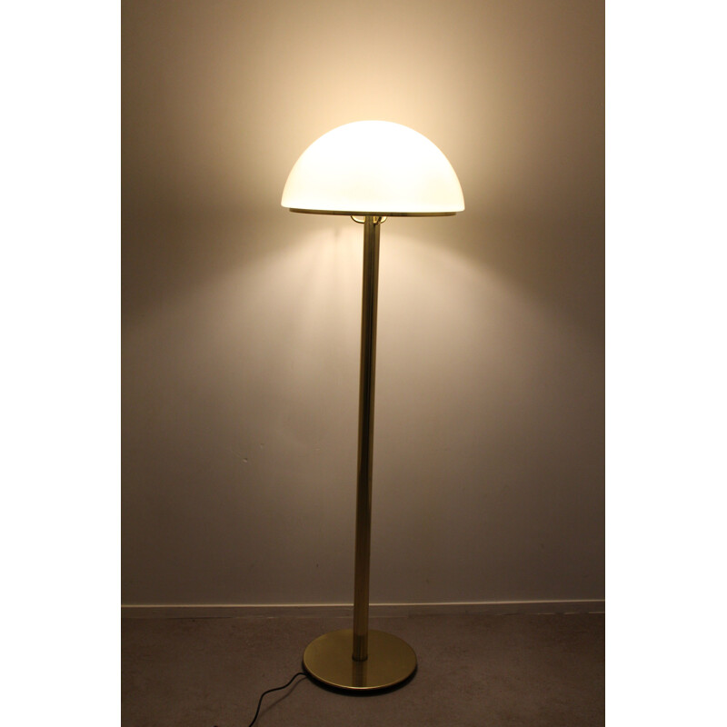 Vintage gold floor lamp Van Glashütte Limburg, 1960s