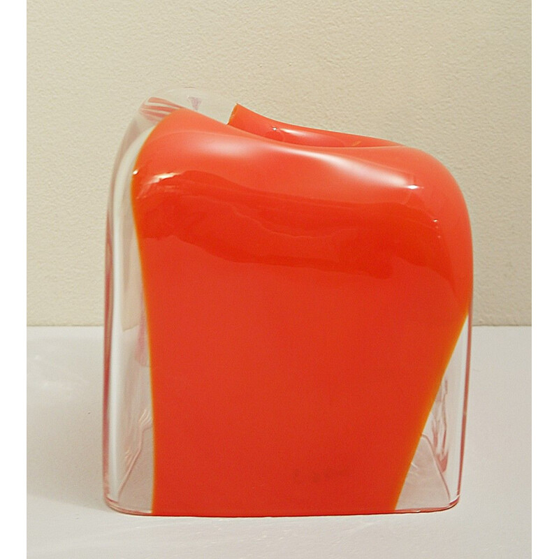 Murano Glass Sculptural Vase by Carlo Nason For Mazzega, Italy 1970s