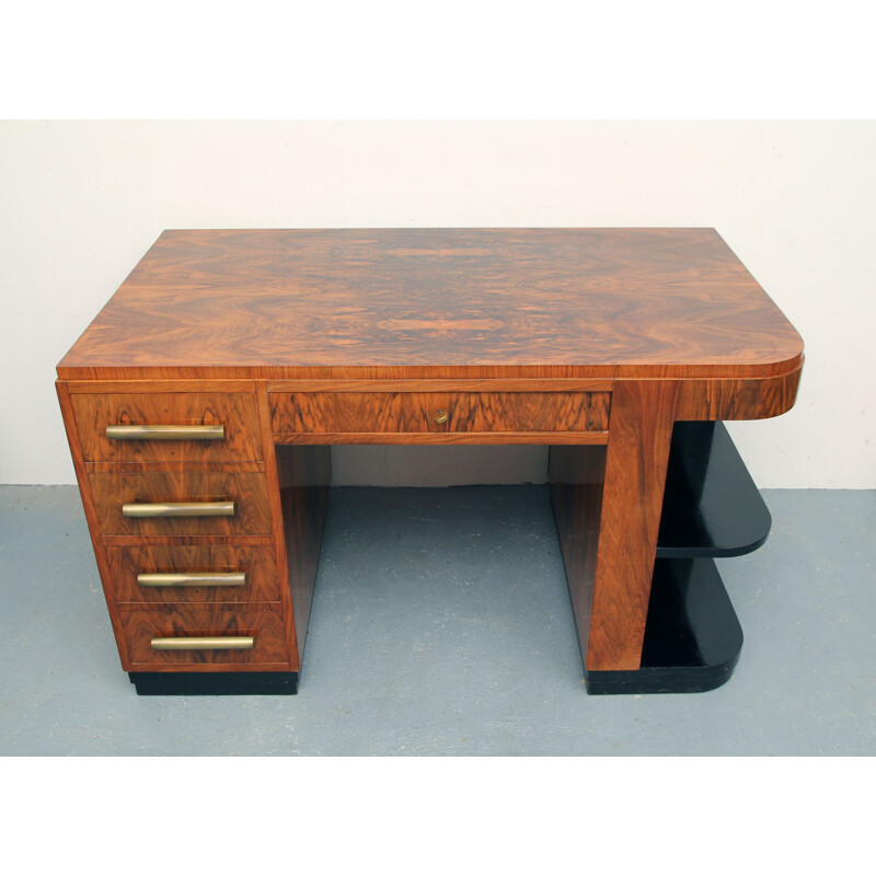 Art Deco desk in walnut 1930s