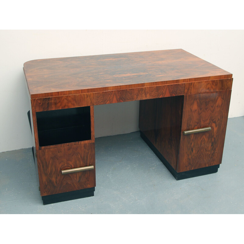 Art Deco desk in walnut 1930s