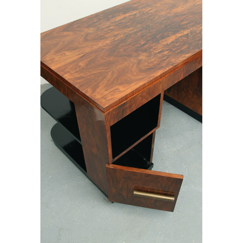 Art Deco desk in walnut 1930s