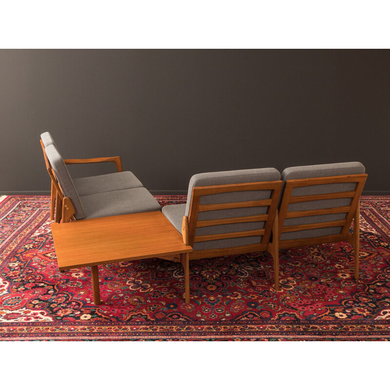 Angle sofa solid teak from the 1960s