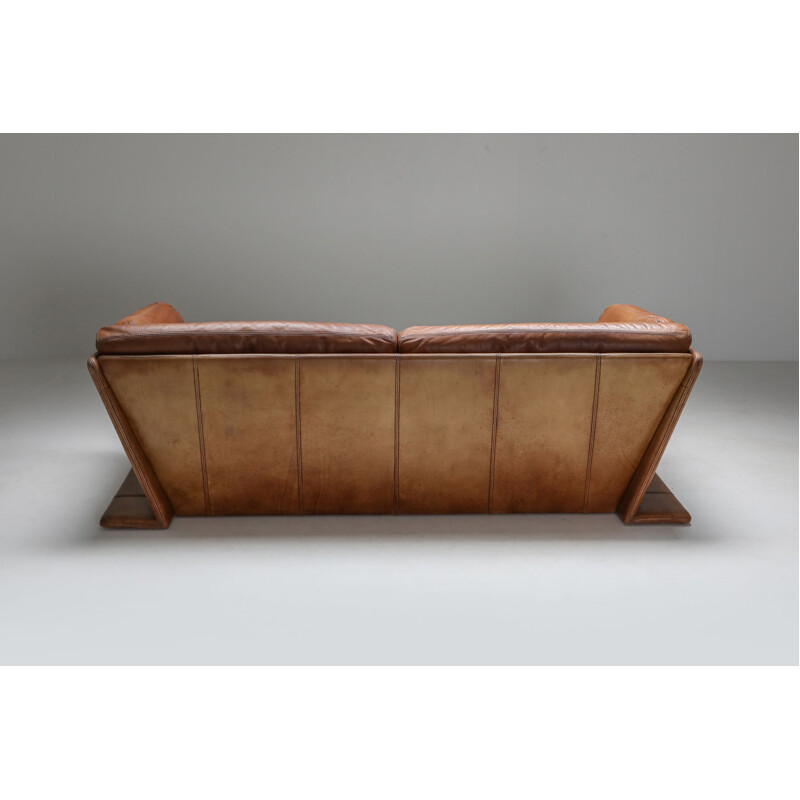 Vintage leather Sofa by Durlet, Belgium, 1970s