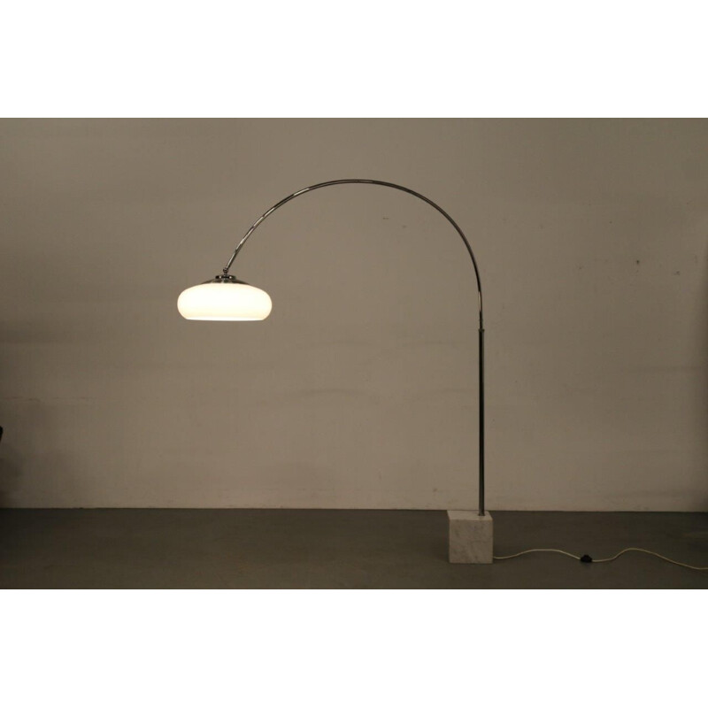 Vintage Large arc lamp designed and manufactured by Guzzini in Italy 1970