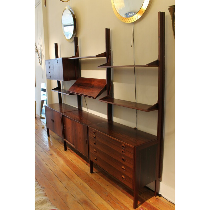 Scandinavian storage system in rosewood - 1960s