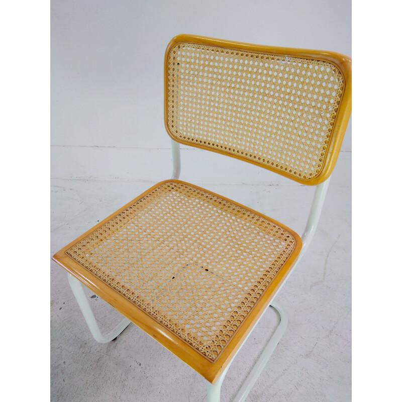 Paire de chaises Vintage Marcel Breuer B32 Cadre blanc