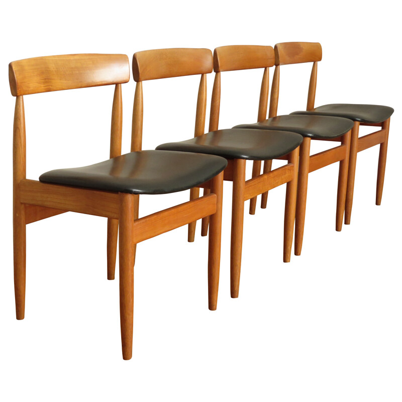 4 chaise Scandinaves en teck - années 60