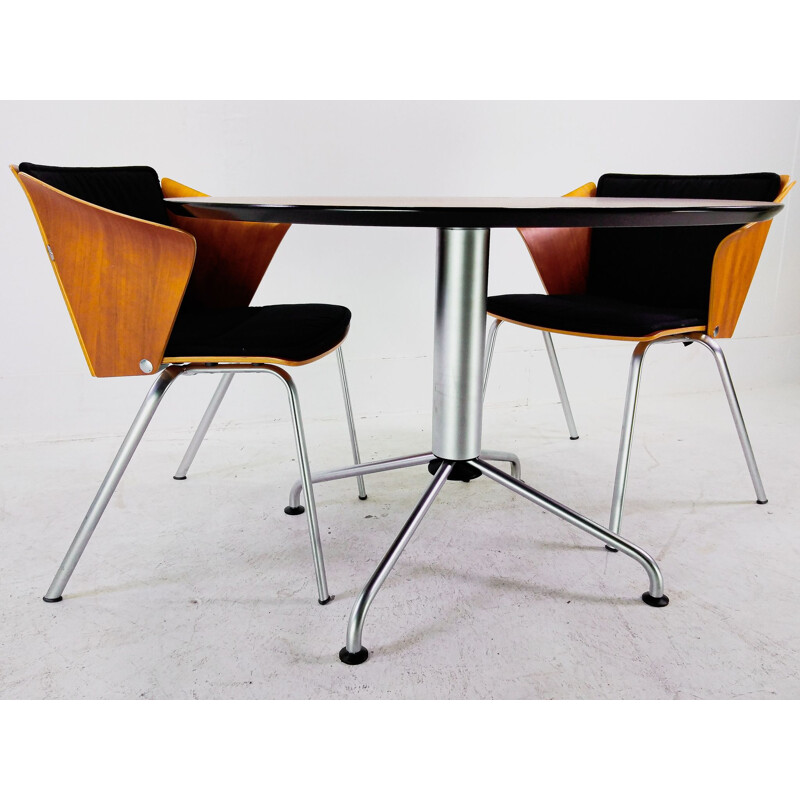 Vintage Vico Magistretti for Fritz Hansen - Maple Alloy Diner Set