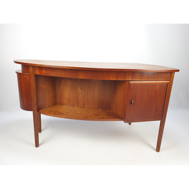 Vintage Danish Teak Desk by Gunnar Nielsen Tibergaard, 1960