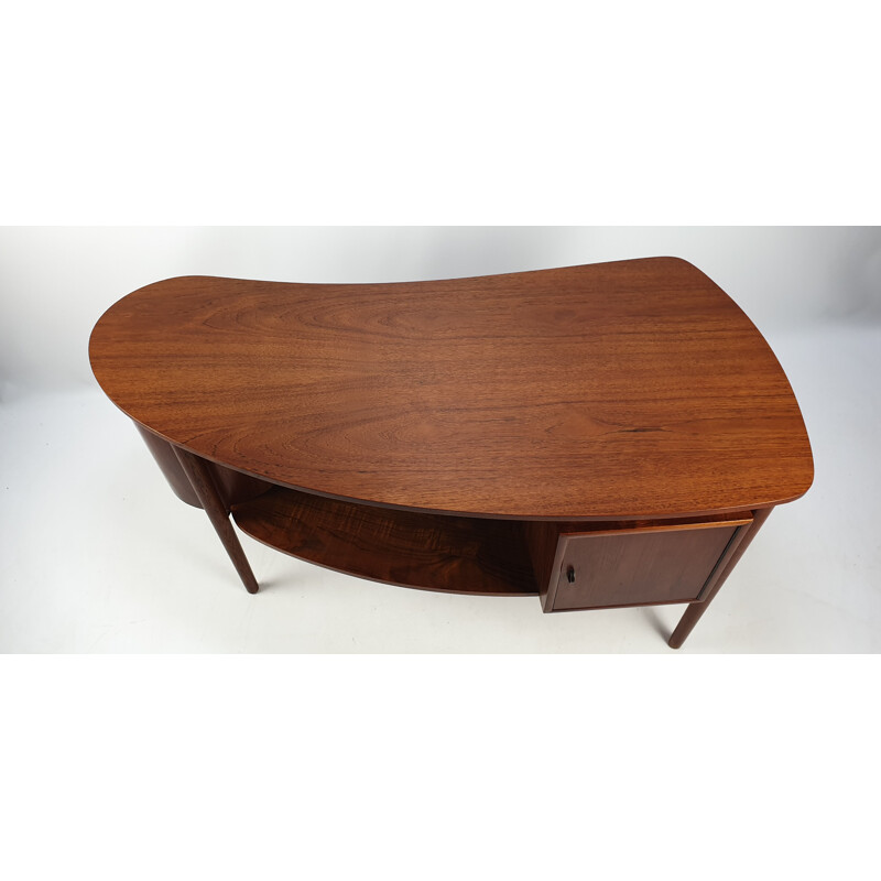 Vintage Danish Teak Desk by Gunnar Nielsen Tibergaard, 1960