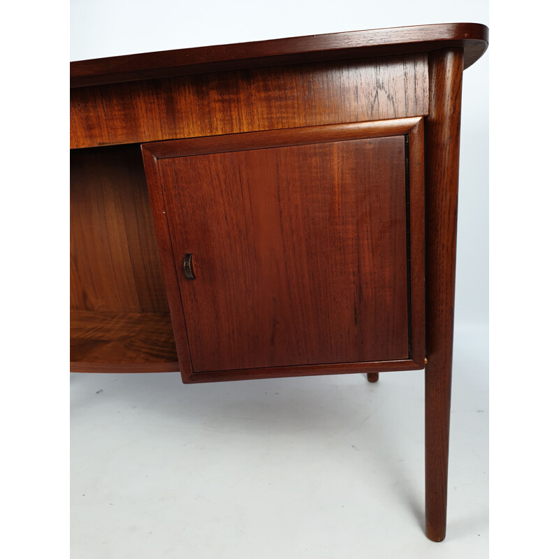 Vintage Danish Teak Desk by Gunnar Nielsen Tibergaard, 1960