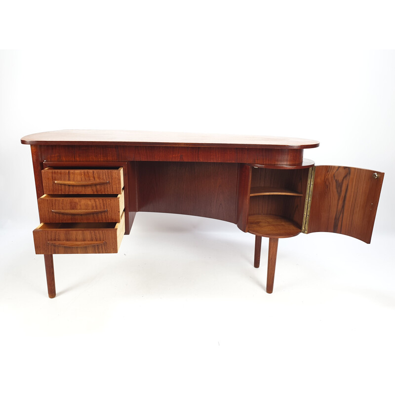 Vintage Danish Teak Desk by Gunnar Nielsen Tibergaard, 1960