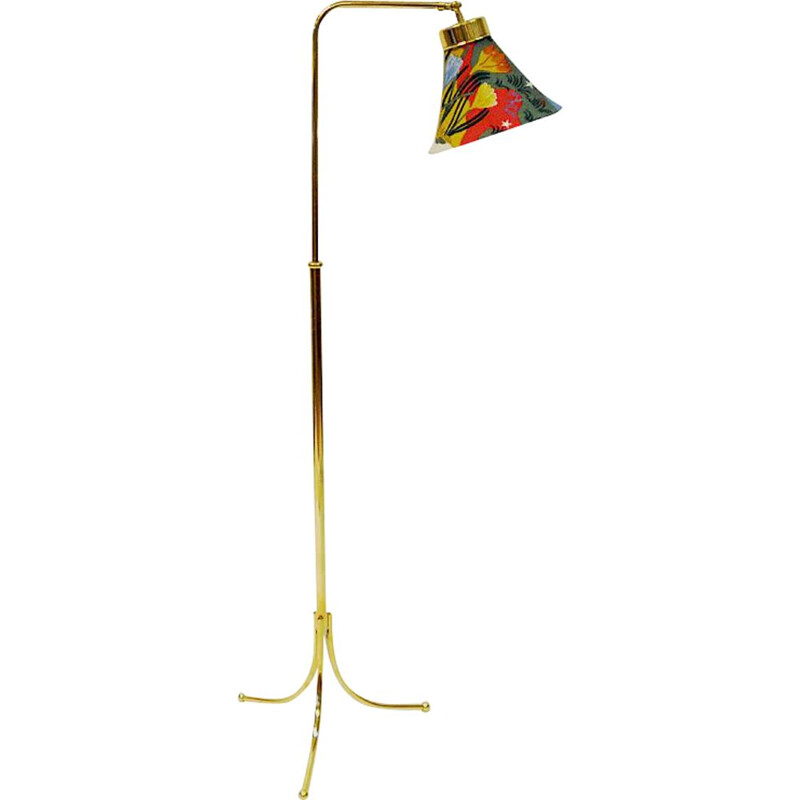 Vintage Brass Floorlamp mod 1842 by Josef Frank for Svenskt Tenn, Sweden 1950s