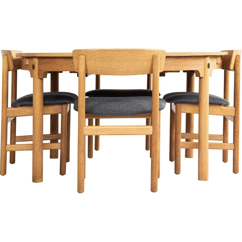 Midcentury dining set in oak designed by Børge Mogensen 1960s