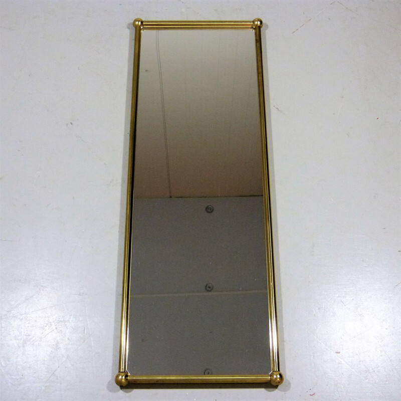 Vintage Brass Wall Mirror 1960