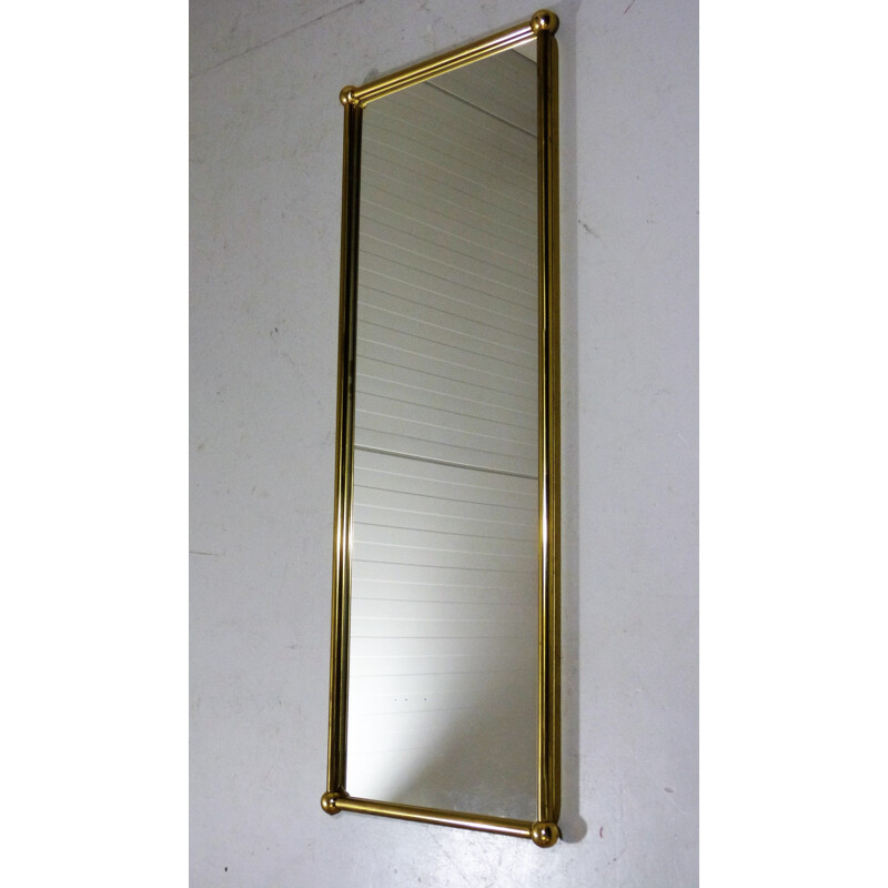 Vintage Brass Wall Mirror 1960