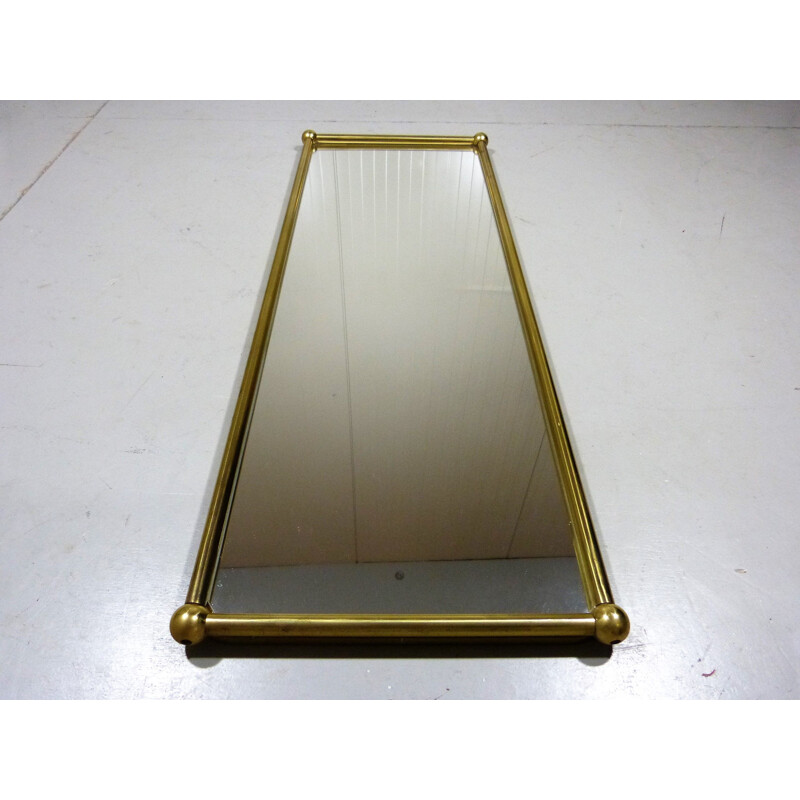 Vintage Brass Wall Mirror 1960