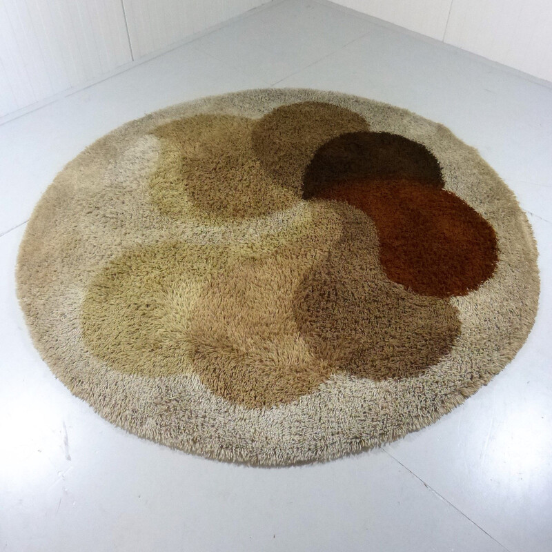 Vintage round carpet by Desso, Netherlands 1960s