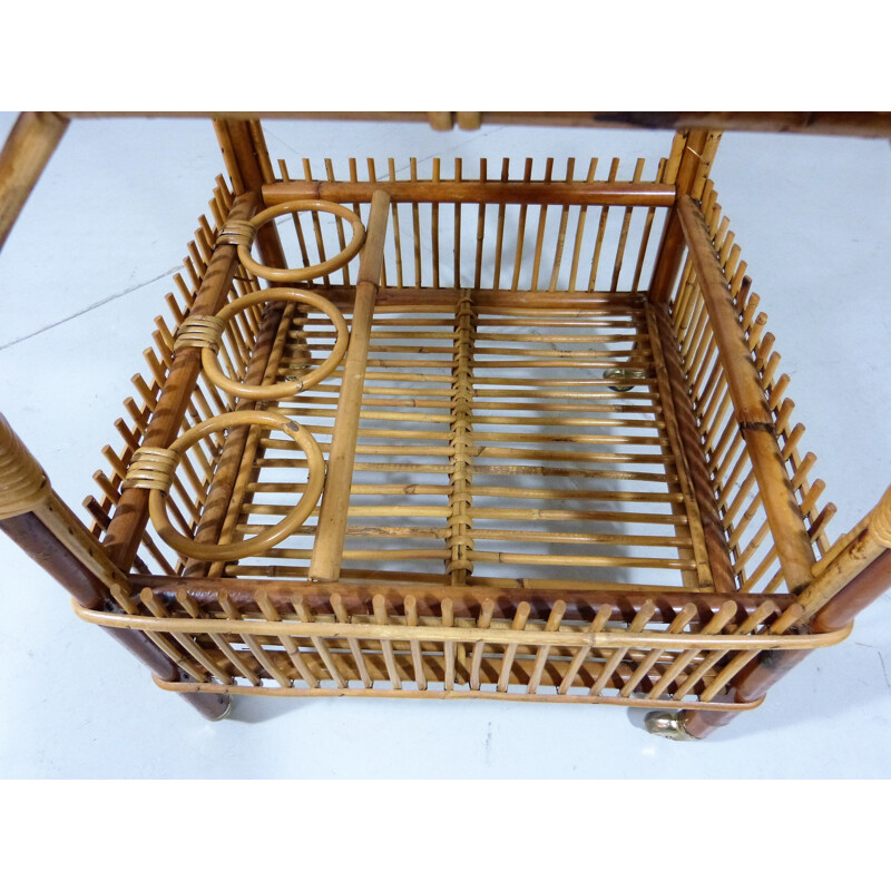 Vintage Rattan Trolley 1960s