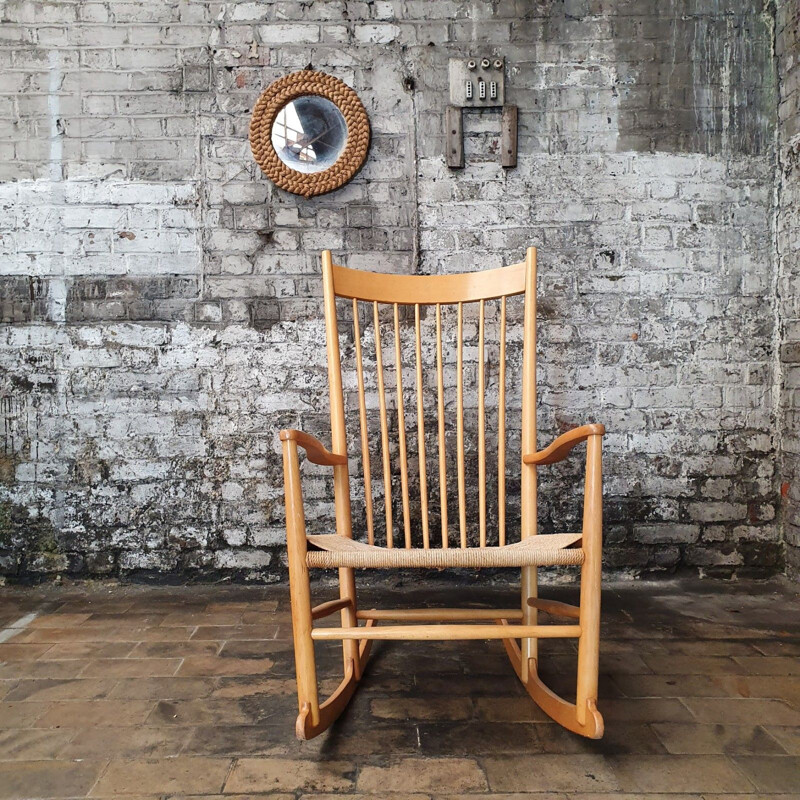 Vintage rocking chair by J. Wegner 1960