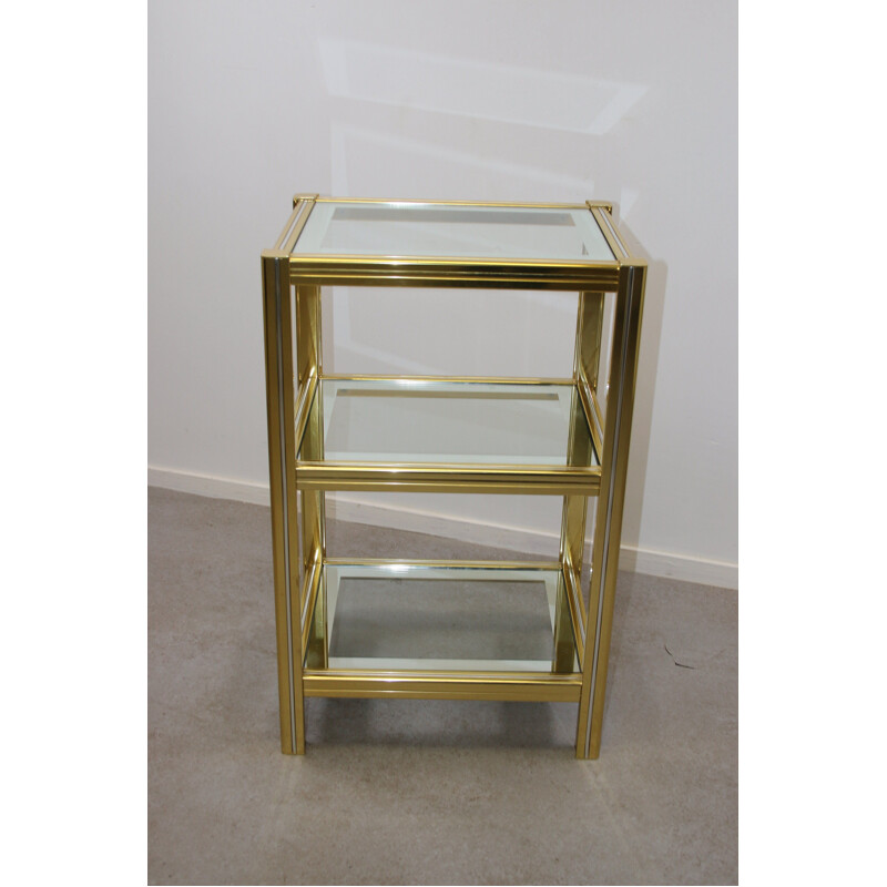 Vintage Golden Side Table by Pierre Vandel, 1960s