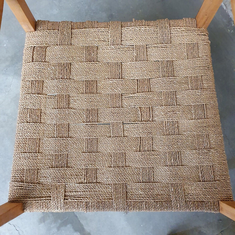 Set of 3 rope armchairs, 1950