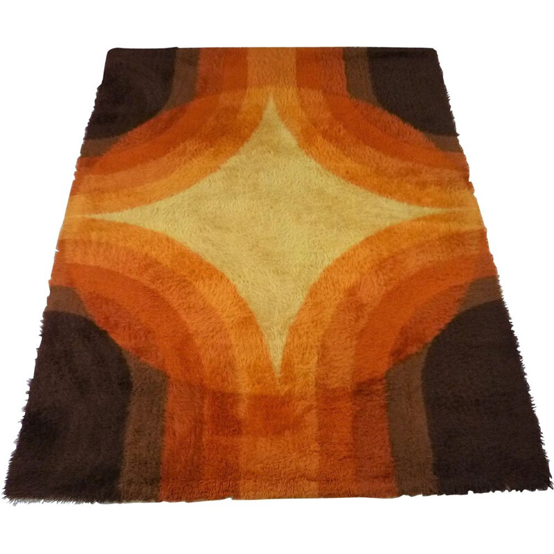 Vintage Colourful woolen carpet by Bergoss, Netherlands 1960