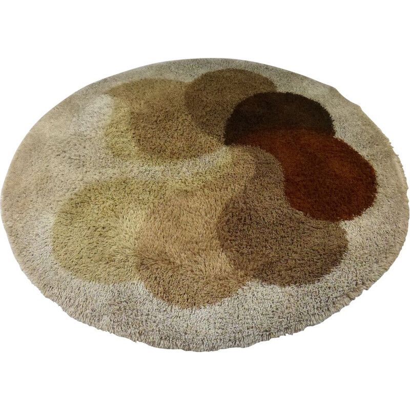 Vintage round carpet by Desso, Netherlands 1960s