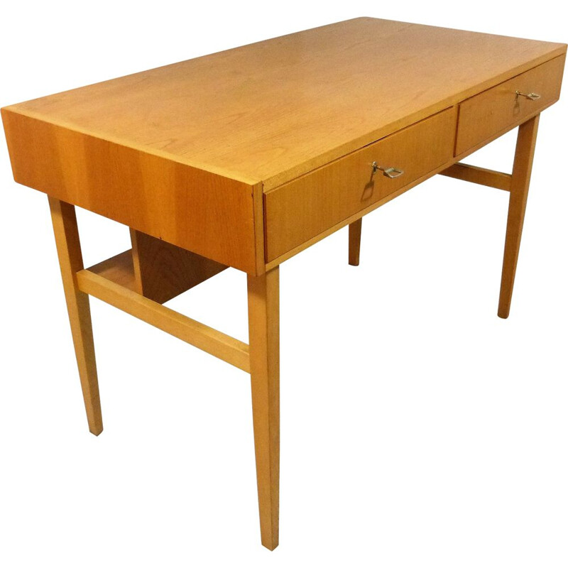 Vintage desk with book shelf by WK Möbel, Germany 1960s