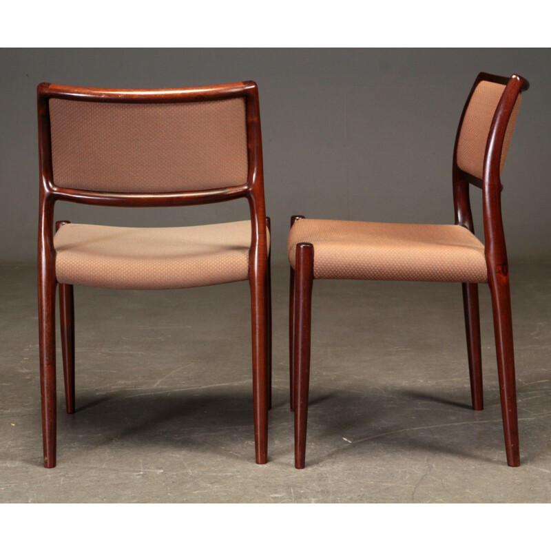 Vintage set of 7 dining chairs in mahogany by Niels Otto Moller, 1960